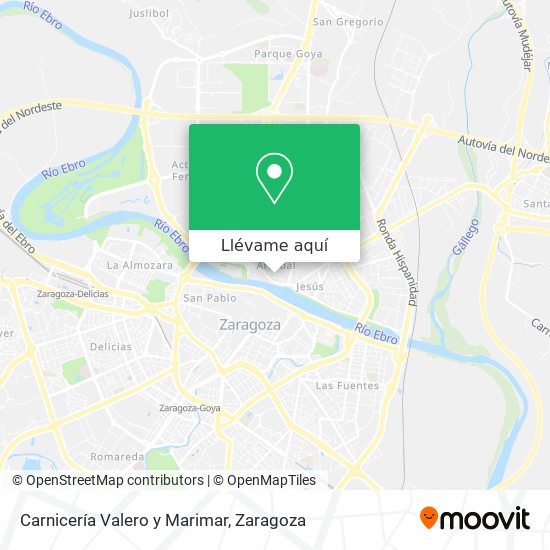 Mapa Carnicería Valero y Marimar