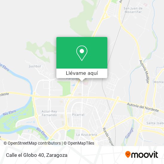 Mapa Calle el Globo 40