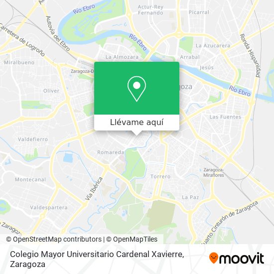 Mapa Colegio Mayor Universitario Cardenal Xavierre