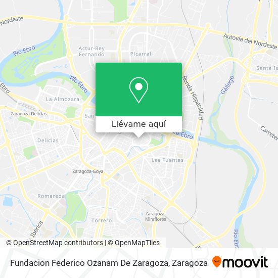 Mapa Fundacion Federico Ozanam De Zaragoza