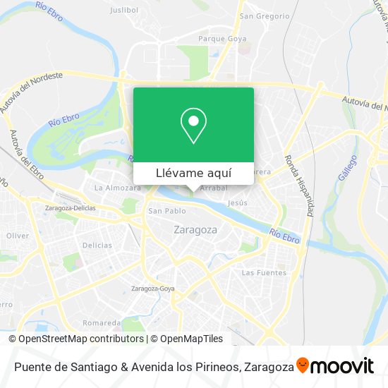 Mapa Puente de Santiago & Avenida los Pirineos