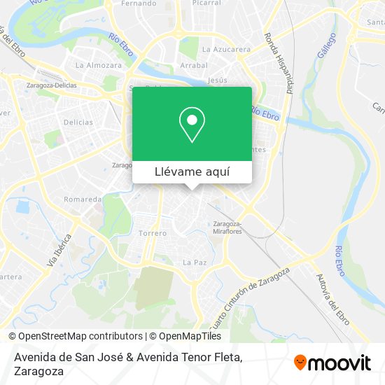 Mapa Avenida de San José & Avenida Tenor Fleta