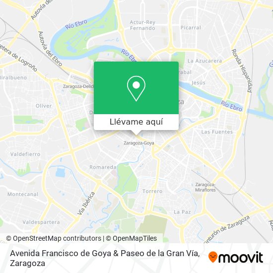 Mapa Avenida Francisco de Goya & Paseo de la Gran Vía