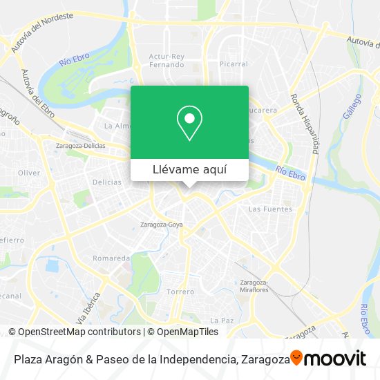 Mapa Plaza Aragón & Paseo de la Independencia