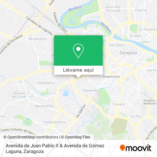 Mapa Avenida de Juan Pablo II & Avenida de Gómez Laguna