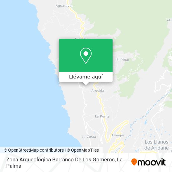 Mapa Zona Arqueológica Barranco De Los Gomeros