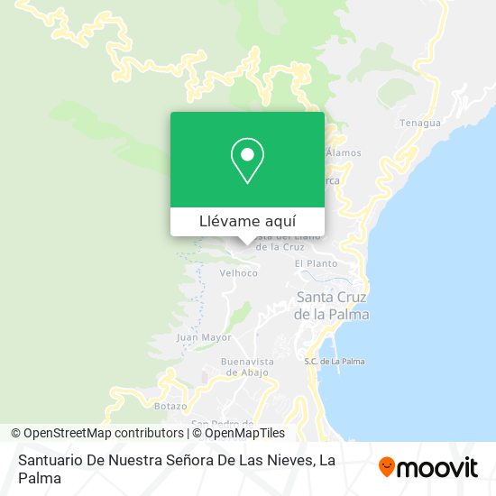 Mapa Santuario De Nuestra Señora De Las Nieves