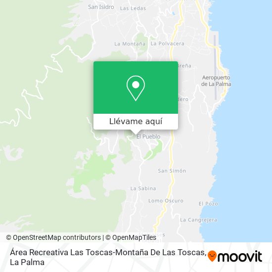 Mapa Área Recreativa Las Toscas-Montaña De Las Toscas