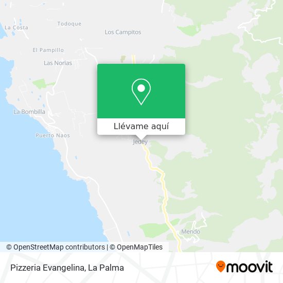 Mapa Pizzeria Evangelina