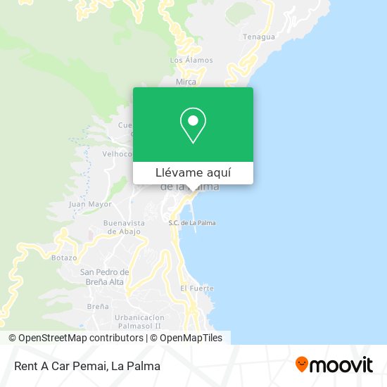 Mapa Rent A Car Pemai