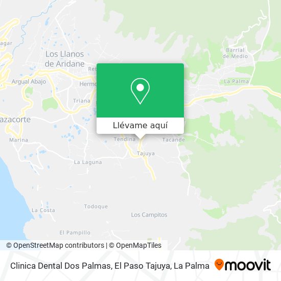 Mapa Clinica Dental Dos Palmas, El Paso Tajuya