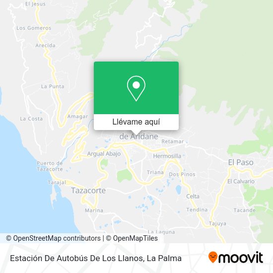 Mapa Estación De Autobús De Los Llanos