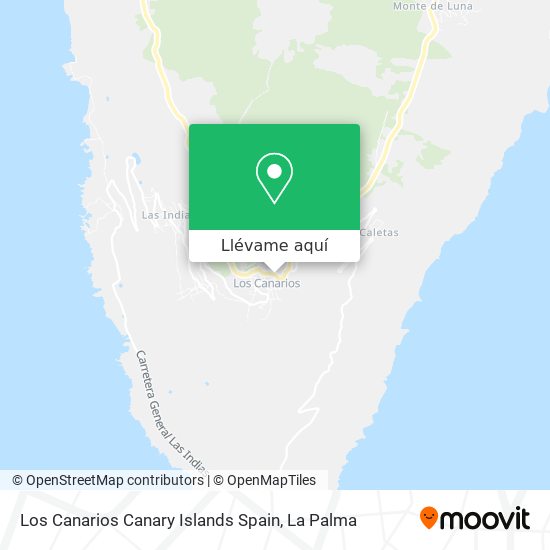 Mapa Los Canarios Canary Islands Spain