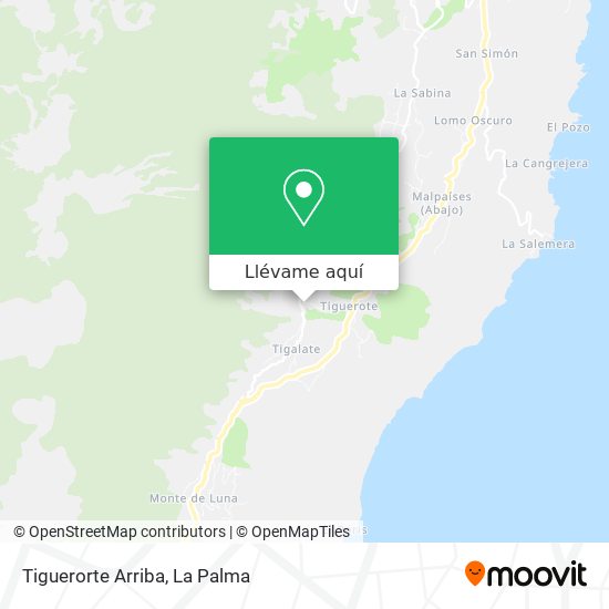 Mapa Tiguerorte Arriba