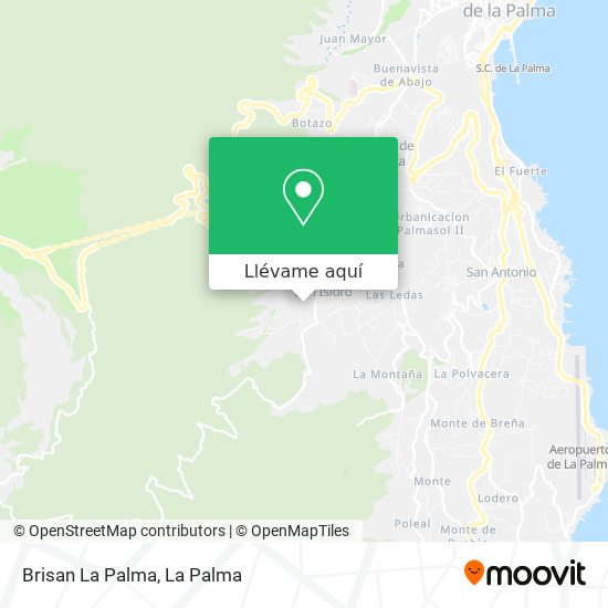 Mapa Brisan La Palma