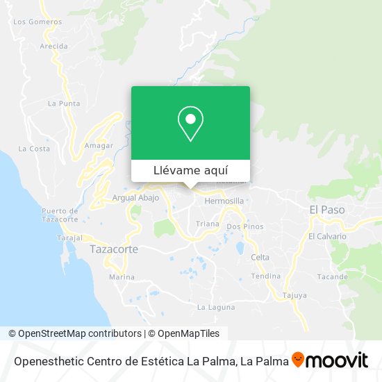 Mapa Openesthetic Centro de Estética La Palma