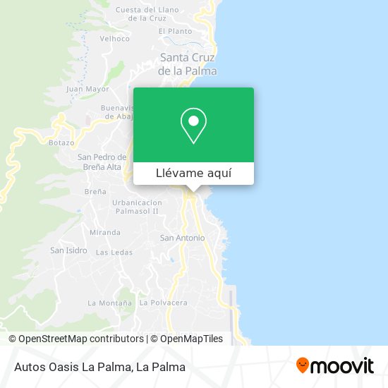 Mapa Autos Oasis La Palma