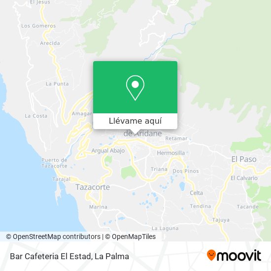 Mapa Bar Cafeteria El Estad