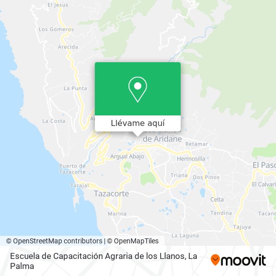 Mapa Escuela de Capacitación Agraria de los Llanos