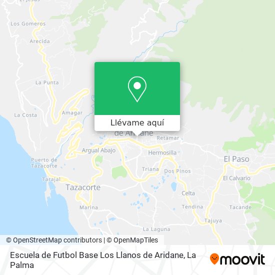 Mapa Escuela de Futbol Base Los Llanos de Aridane