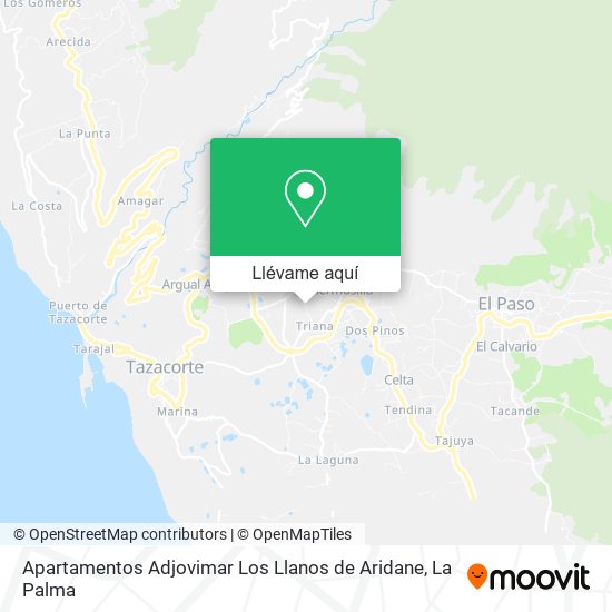 Mapa Apartamentos Adjovimar Los Llanos de Aridane