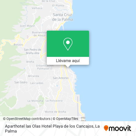 Mapa Aparthotel las Olas Hotel Playa de los Cancajos