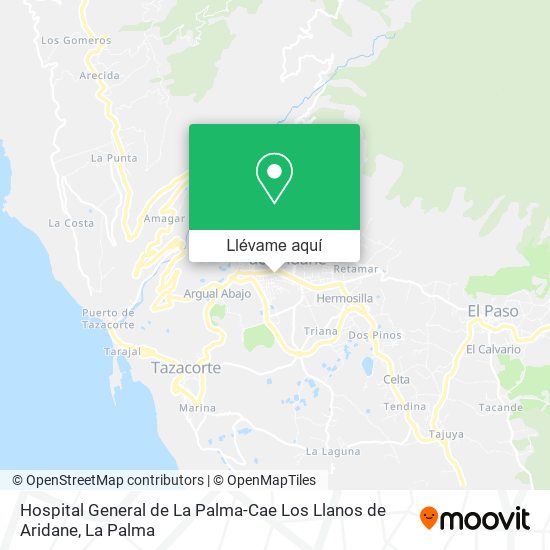 Mapa Hospital General de La Palma-Cae Los Llanos de Aridane