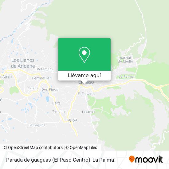 Mapa Parada de guaguas (El Paso Centro)