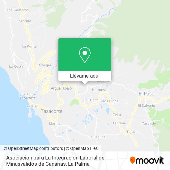 Mapa Asociacion para La Integracion Laboral de Minusvalidos de Canarias