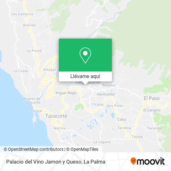 Mapa Palacio del Vino Jamon y Queso