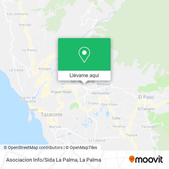 Mapa Asociacion Info/Sida La Palma