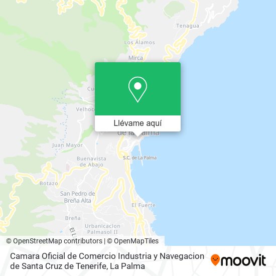 Mapa Camara Oficial de Comercio Industria y Navegacion de Santa Cruz de Tenerife