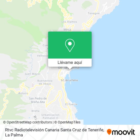 Mapa Rtvc Radiotelevisión Canaria Santa Cruz de Tenerife