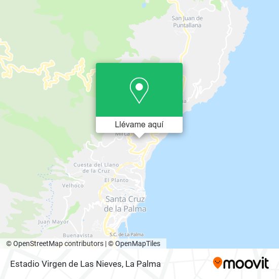 Mapa Estadio Virgen de Las Nieves
