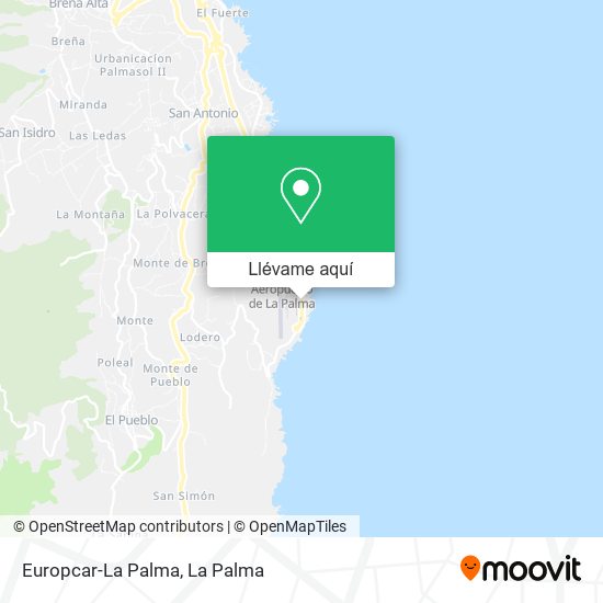 Mapa Europcar-La Palma