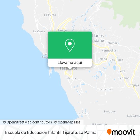 Mapa Escuela de Educación Infantil Tijarafe