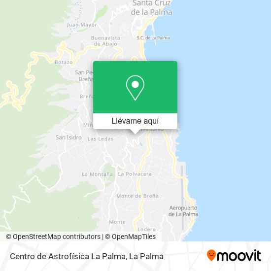 Mapa Centro de Astrofísica La Palma