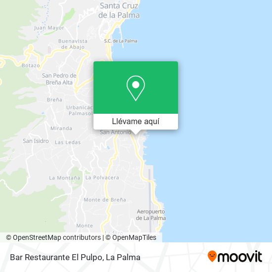 Mapa Bar Restaurante El Pulpo