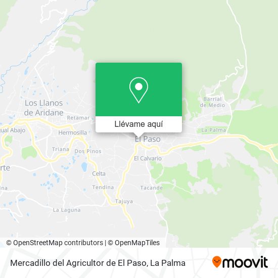 Mapa Mercadillo del Agricultor de El Paso