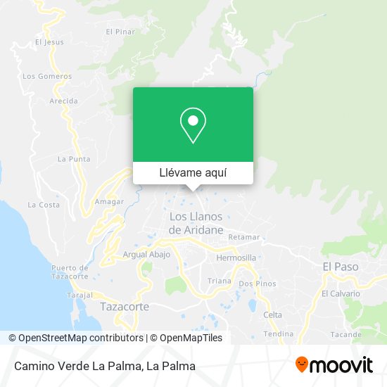 Mapa Camino Verde La Palma