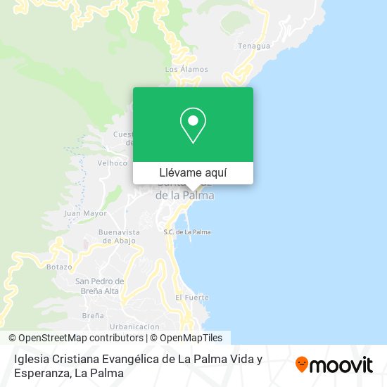Mapa Iglesia Cristiana Evangélica de La Palma Vida y Esperanza