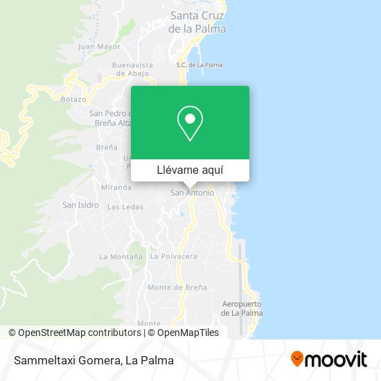 Mapa Sammeltaxi Gomera