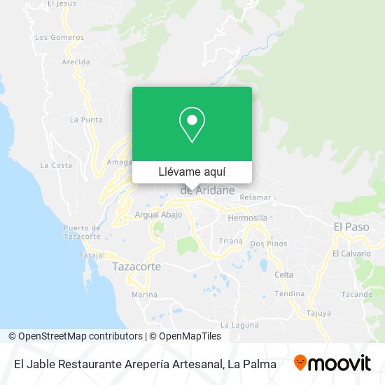 Mapa El Jable Restaurante Arepería Artesanal