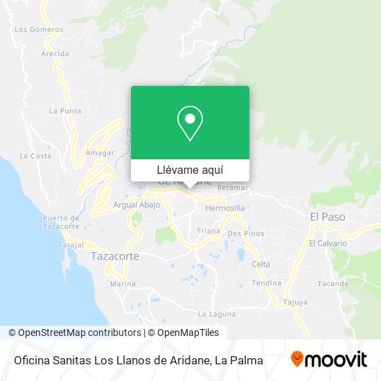 Mapa Oficina Sanitas Los Llanos de Aridane