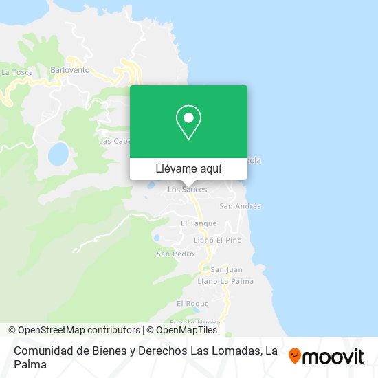 Mapa Comunidad de Bienes y Derechos Las Lomadas