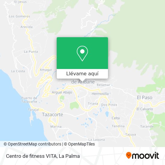 Mapa Centro de fitness VITA