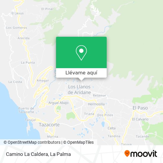 Mapa Camino La Caldera