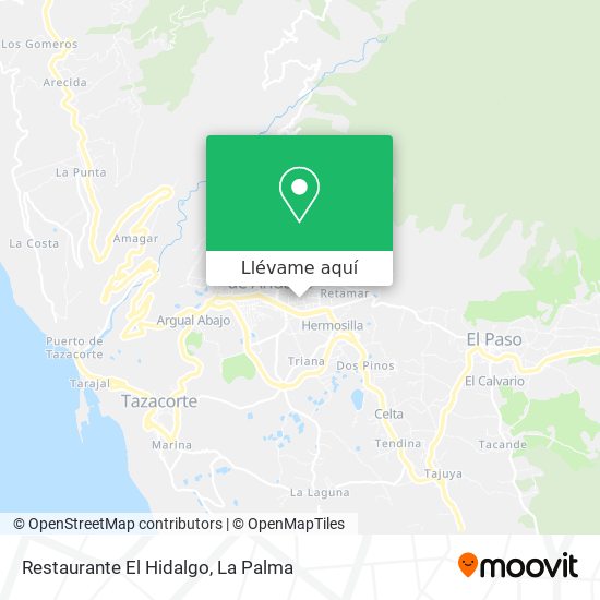 Mapa Restaurante El Hidalgo