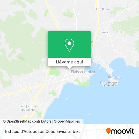Mapa Estació d'Autobusos Cetis Eivïssa