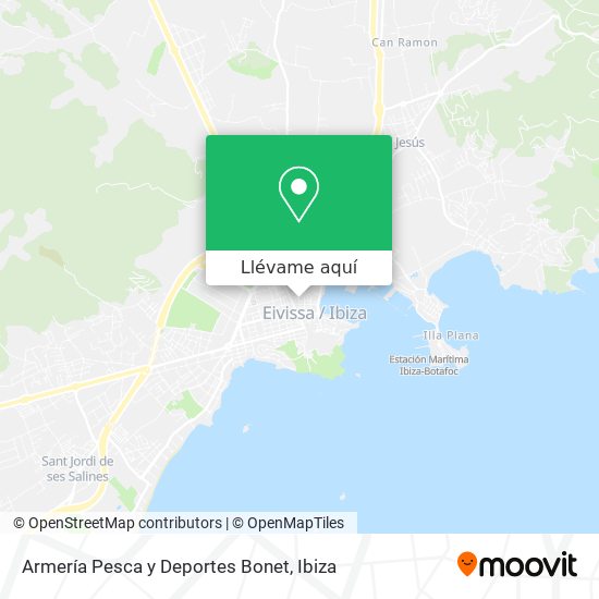 Mapa Armería Pesca y Deportes Bonet